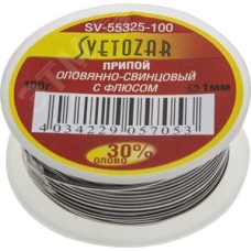 Припой ПОС 30,1мм 100г трубка с флюсом, катушка