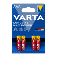 Батарейка AAA/ Батарейка Varta LONGLIFE MAX POWER (MAX TECH) LR03 AAA BL4 Alkaline 1.5V (4703) (4/40/200) (4 шт.)