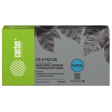 -/ Картридж струйный Cactus CS-C1Q12A №727 черный (300мл) для HP Designjet T920/T930/T1500/T1530