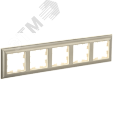 BRITE Рамка 5 постов РУ-5-Бр бежевый/шампань IEK