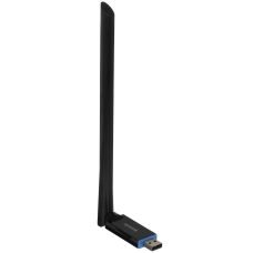 Адаптер Wi-Fi/ Tenda U10 Двухдиапазонный Wi-Fi адаптер, 2,4/5 ГГц, до 633 Мбит/с, передатчик 20 dBm, подключение USB, 1х6dBi внешняя антенна