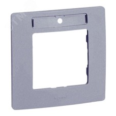 Рамка 1-местная с держателем для маркировки алюминий ETIKA