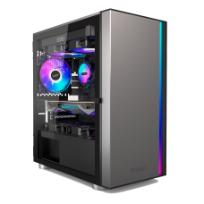 Корпус без блока питания/ Case PCCooler LM300 ARGB BK, Mini-Tower, TG, 1x120mm ARGB, 1xUSB-A 3.0 + 2xUSB-A 2.0, mATX, mITX Black