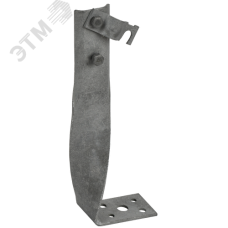 Держатель проводника круглого 6-10 мм винтовой угловой скрытый h 140 мм оцинкованная сталь TD
