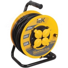 Удлинитель силовой 4 розетки шнур 40м ПВС 3х1.5мм2 УК40 с термозащитой IP44