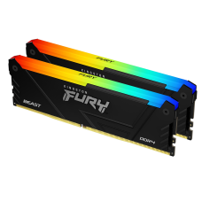 Память оперативная/ Kingston 32GB 3200MT/s DDR4 CL16 DIMM (Kit of 2) FURY Beast RGB