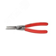 Щипцы прецизионные для внутренних стопорных колец прямые губки посадочный размер 40-100мм диаметр наконечников 23мм L=225мм Cr-V черные обливные рукоятки