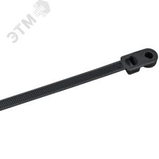 Хомут P6.6 с винтовым креплением черный 7.6х400мм 100шт/упак IEK