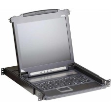 ЖК-монитор 17" с клавиатурой, выдвижной, 1U, RAL 7021/ Console with LCD screen 17"