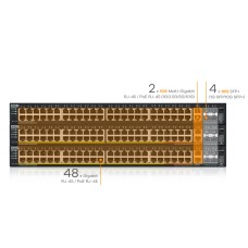 Коммутатор/ Zyxel XGS2220-54 L3 Access switch , rack 19", 48xRJ-45: 1G, 2xRJ-45: 1/2.5/5/10G, 4xSFP+, standalone/cloud management