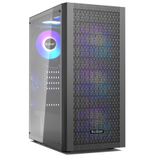 Корпус без блока питания/ Case PCCooler MA100 MESH BK, Midi-Tower, TG, Mesh, 3x120mm ARGB, 1xUSB-A 3.0 + 2xUSB-A 2.0, ATX, mATX, mITX Black