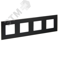 SKANDY Рамка 4-местная SK-F34Bl металл черный IEK
