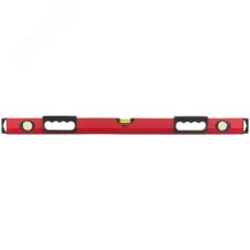 Уровень ''Бизон'', 3 глазка, красный корпус, магнитная полоса, ручки, шкала 800 мм