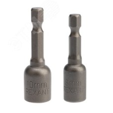 Ключ-насадка 1/4' магнитный 8х48 мм + 10х48 мм (упак. - 2 шт.), REXANT
