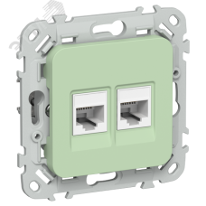 FLITE Розетка 2-местная компьютерная RJ45 категория 5Е UTP РК5е-2-0-ФлФ фисташковый IEK