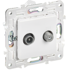 SKANDY Розетка двойная TV+SAT SK-A13W арктический белый IEK