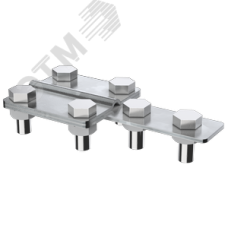 Зажим соединительный контрольный прямой пруток-полоса оцинкованная сталь