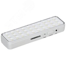 Светильник светодиодный аккумуляторный ДБА 1030 непостоянного действия 30LED 5ч 3 Вт GENERICA