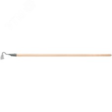 Мотыга прямая 150х50 мм, нержавеющая сталь, с деревянным черенком