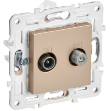 SKANDY Розетка двойная TV+SAT SK-A13Sa песочный IEK