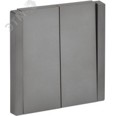 FORTE&PIANO Выключатель 2-клавишный 10А FP505 сталь IEK