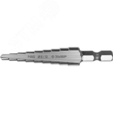 Сверло ступенчатое 4-12мм, 9 ступеней