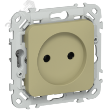 FLITE Розетка без заземления без защитных шторок 10А РС01-0-ФлО оливковый IEK