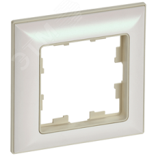 BRITE Рамка 1 пост РУ-1-Бр бежевый/жемчуг IEK