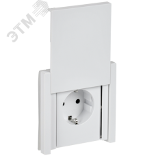FORTE&PIANO Розетка 1-местная с заземлением с защитными шторками и крышкой винтовое крепление 16А IP44 FP221 белый IEK