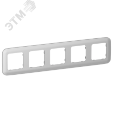 FLITE ARTISTIC Рамка 5-местная РУ-5-А-ФлА алюминий IEK