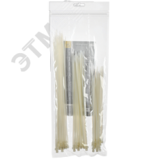 Набор хомутов 3,6х200, 3,6х250, 3,6х300 бел. (75шт/упак)