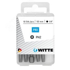 Бита PH1x50 мм 1/4'' E6.3 Industrial пластик.уп. 10 шт.