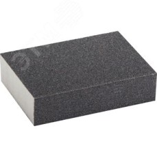 Губка шлифовальная ''ЭКСПЕРТ'' четырехсторонняя, SiC, средняя жесткость, Р120, 100х68х26 мм