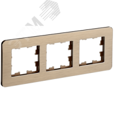 BRITE Рамка 3 поста РУ-3-1-Бр металл шампань RE AL IEK