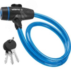 Замок ''Профессионал'', тросовый, 3 ключа в комплекте, длина троса 650мм, d 10мм