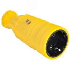 Розетка переносная РБп14-1-0м IP20 желтая OMEGA