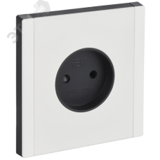 FORTE&PIANO Розетка 1-местная без заземления с защитными шторками винтовое крепление 10А FP217M металл белый IEK