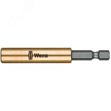 Битодержатель 890/4/1 с медно-бериллиевой втулкой стопорным кольцом и магнитом хвостовик 1/4 E 6.3 для бит 1/4 С 6.3 75 мм