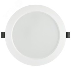 Светильник декоративный светодиодный LED встраиваемый ДВО 1614 белый круг 20Вт 4000К IP20
