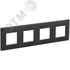 SKANDY Рамка 4-местная SK-F04G графит IEK