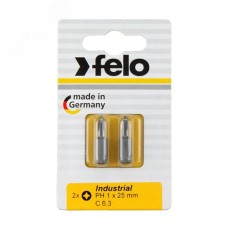 Бита крестовая PH 1X25, серия Industrial, 2 шт в блистере