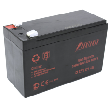 Батарея POWERMAN Battery CA1270, напряжение 12В, емкость 7Ач,макс. ток разряда 105А, макс. ток заряда 2.1А, свинцово-кислотная типа AGM, тип клемм F2, Д/Ш/В 151/65/94, 2.2 кг./ Battery POWERMAN Battery CA1270, voltage 12V, capacity 7Ah, max. discharge cur