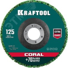 Круг полимерно-шлифовальный синтетический абразивный 125х22,2мм CORAL