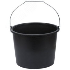Ведро строительное пластиковое для перемешивания раствора, усиленные стенки 12 л