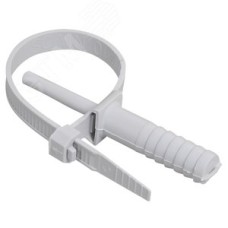 Хомут 7х150мм дюбельный серый (50шт)