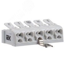 Клемма пружинная соединительная КСПз5-3L+N+PE