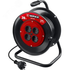 Удлинитель на катушке ПВС, 2 х 0.75 мм2, 20 м, 1300 Вт