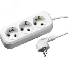 Удлинитель бытовой У-30, ПВС, 3 х 0.75 мм2, 2200 Вт, 3 гнезда, 3 м