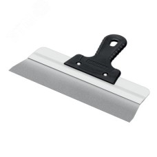 Шпатель усиленный фасадный нержавеющий, алюминиевая направляющая, 300 мм, 1к ручка