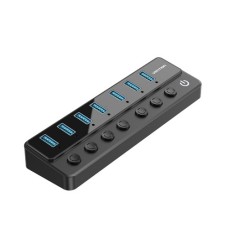Концентратор Vention OTG USB 3.0 на 7 портов Черный